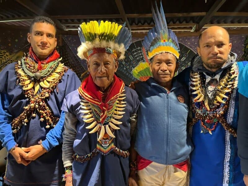 Siona elders and facilitators gathered together