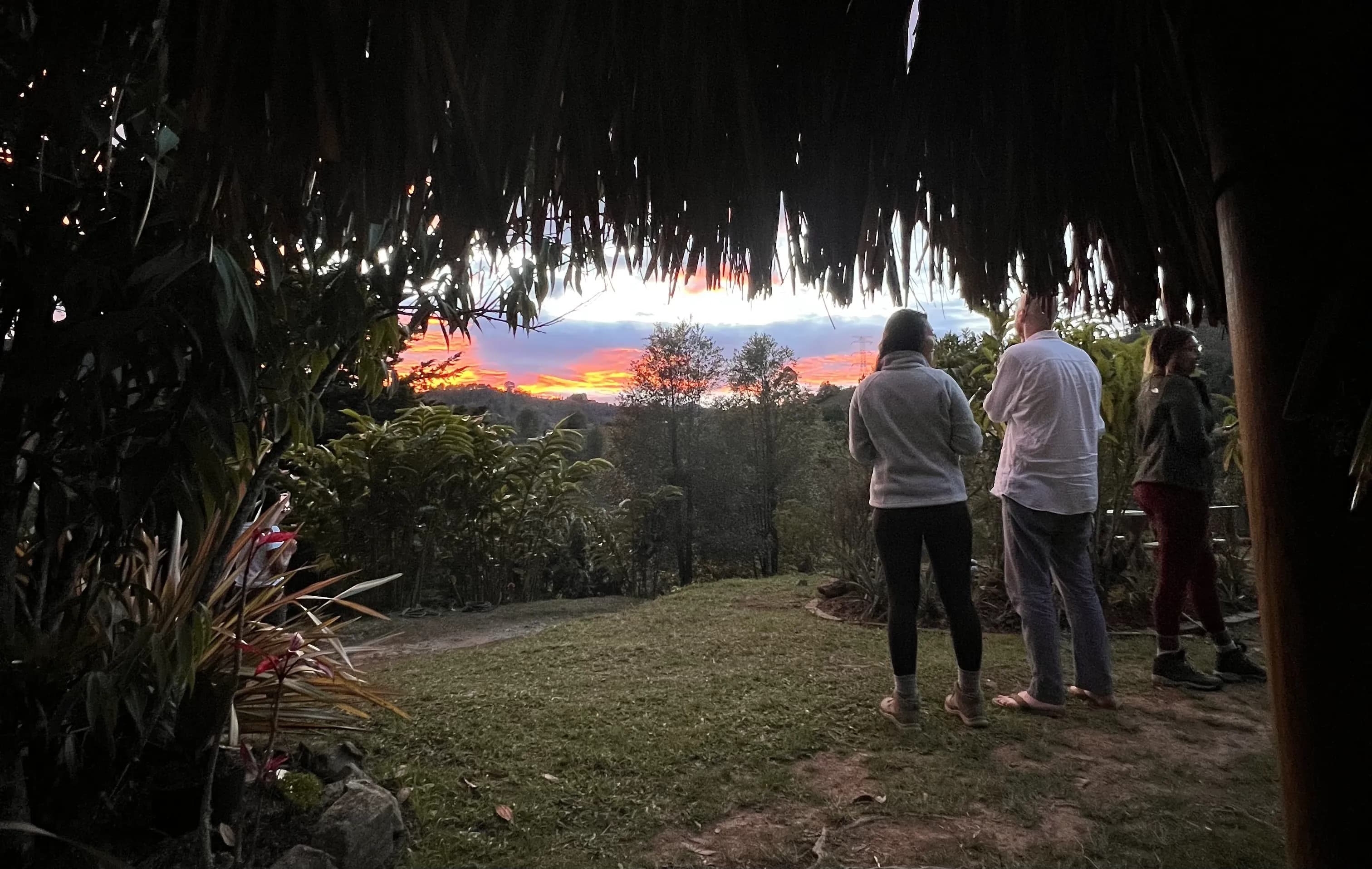 Safe and supportive integration circle during an ayahuasca retreat
